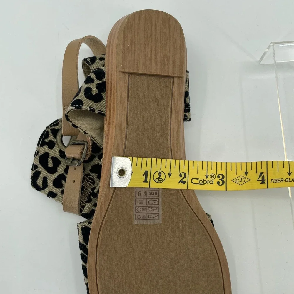 Blowfish Malibu Womens B130 Sandals Sz. 8 Leopard Print‎ Tan NWOT Buckle Zip
